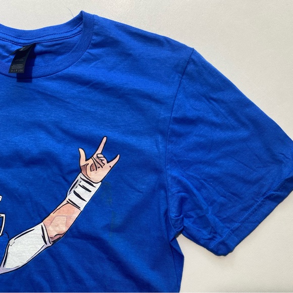 NEW-Gildan Mens Size S Josh Allen Buffalo Bills Cotton ShortSleeve T-Shirt Blue - Picture 4 of 7